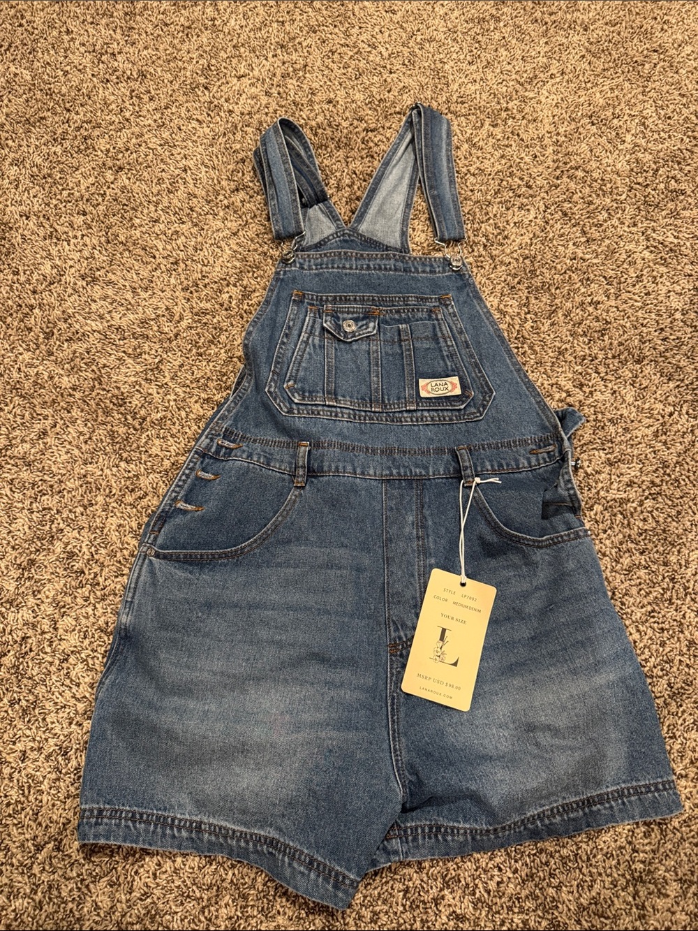Amazon Denim Short Overalls - Blue